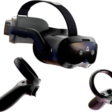 HTC Vive Focus Vision — Mixed Reality and PC VR Headset + Controllers — Consumer Edition | Standalone Plus Pc VR, 2448×2448 per Eye, 120 Degree FOV, 12GB RAM, Hot-Swap Battery, Eye and Hand Tracking